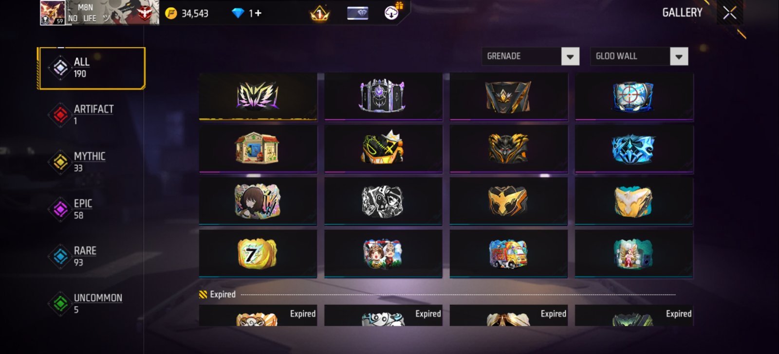 FF account 59 lvl boyaa pass emote and jod dress and 1 evo and 1 animation
