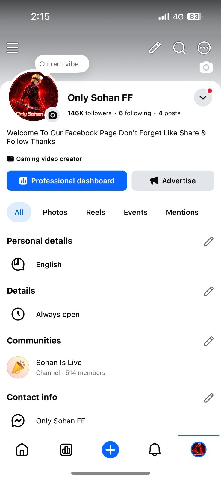 Facebook Page Followers 146000