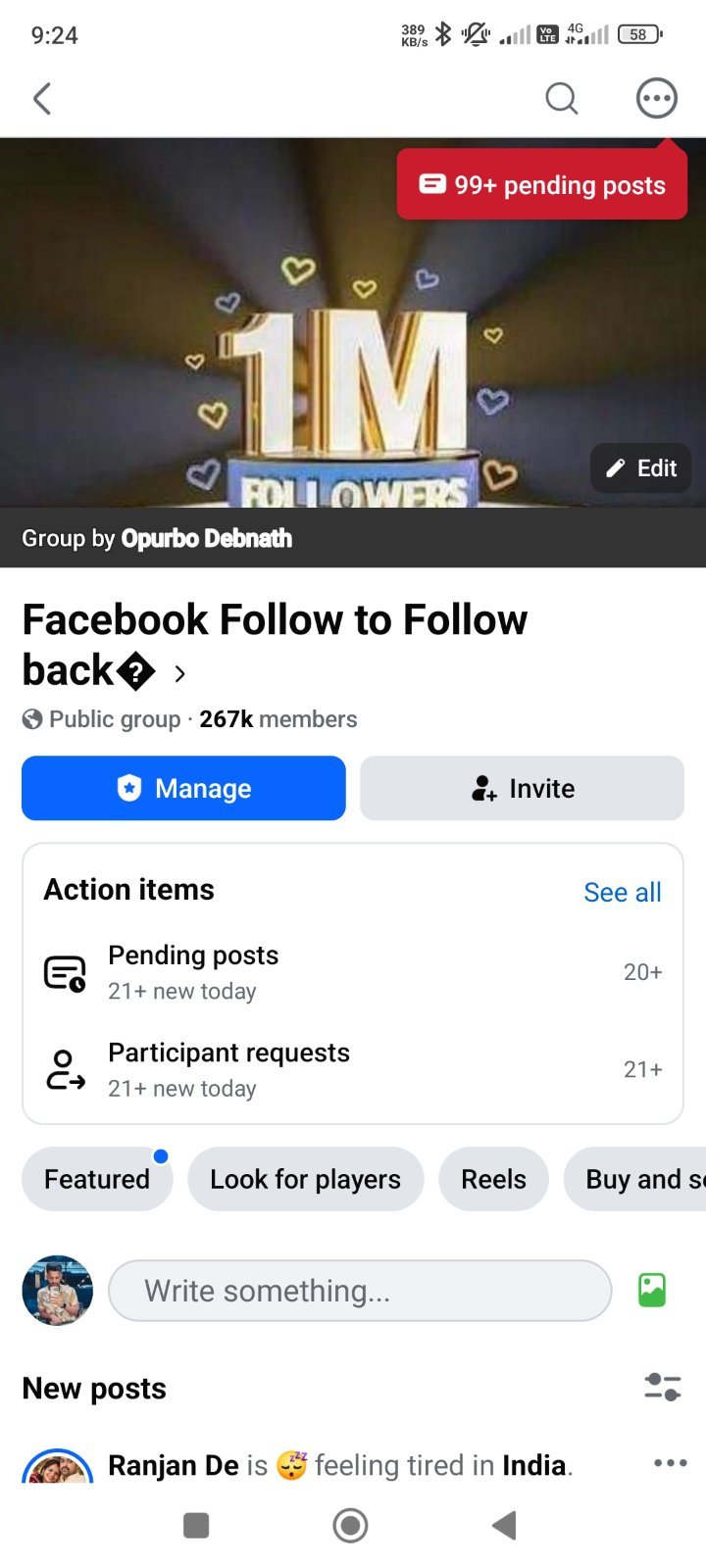 Fb group 267k sell