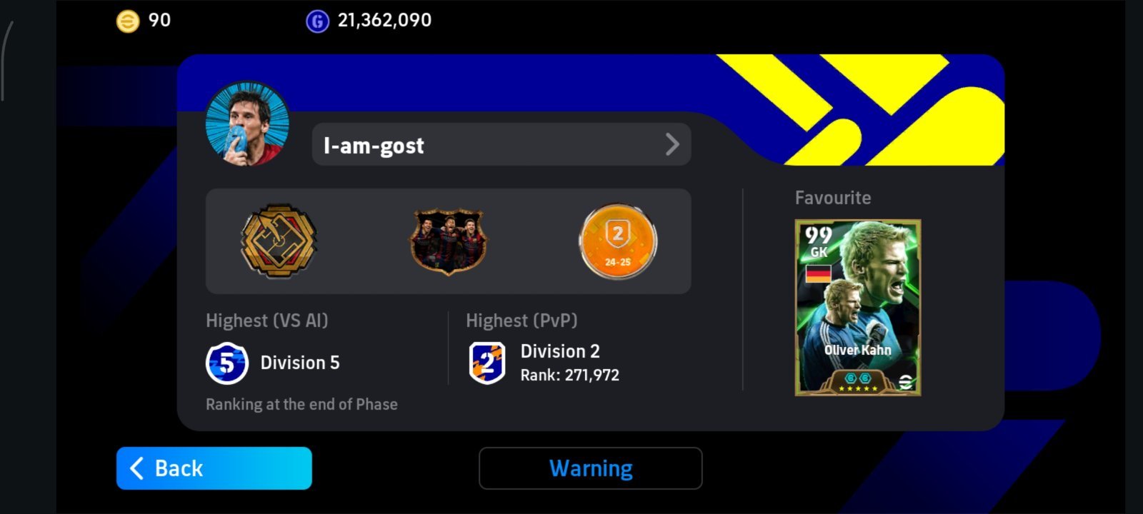 E Football game Account for sale