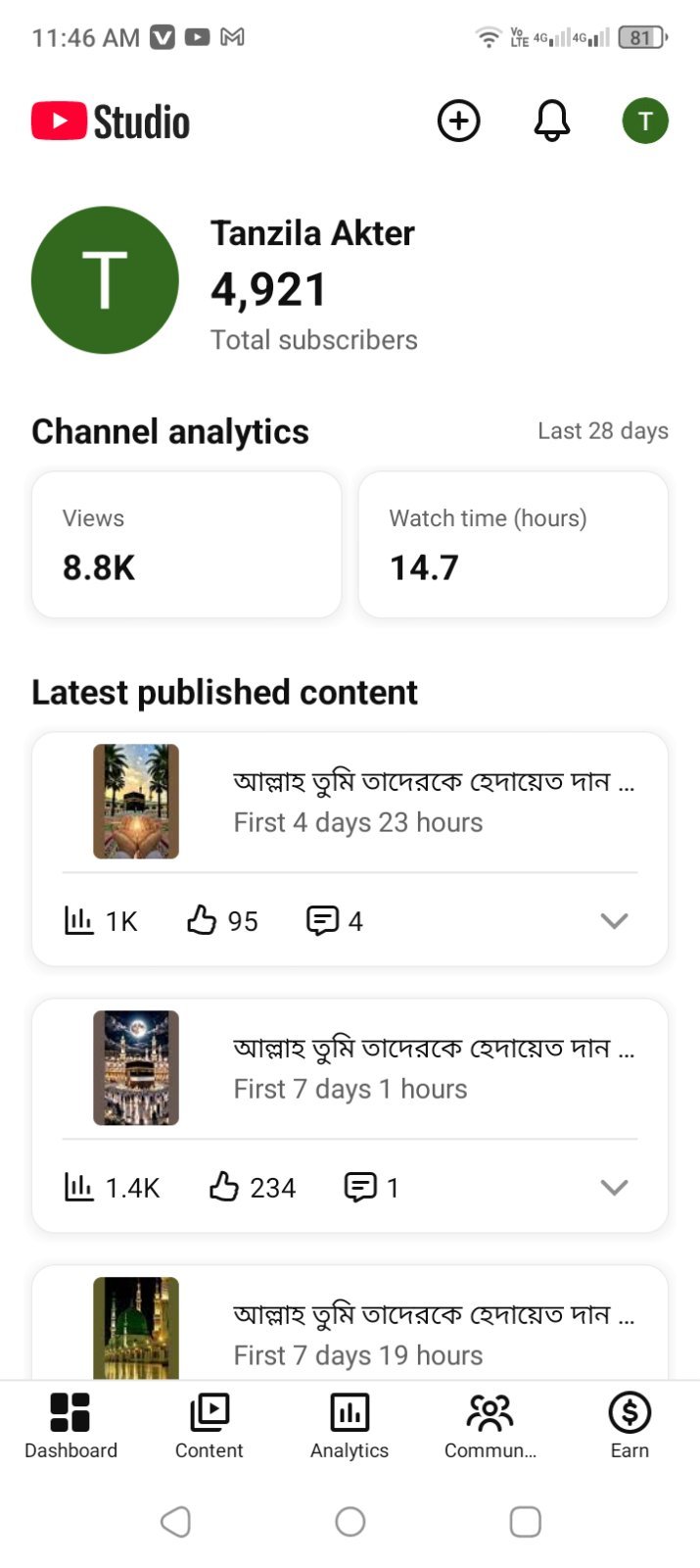 4900 সাবসক্রাইবার ইসলামিক চ্যালেন