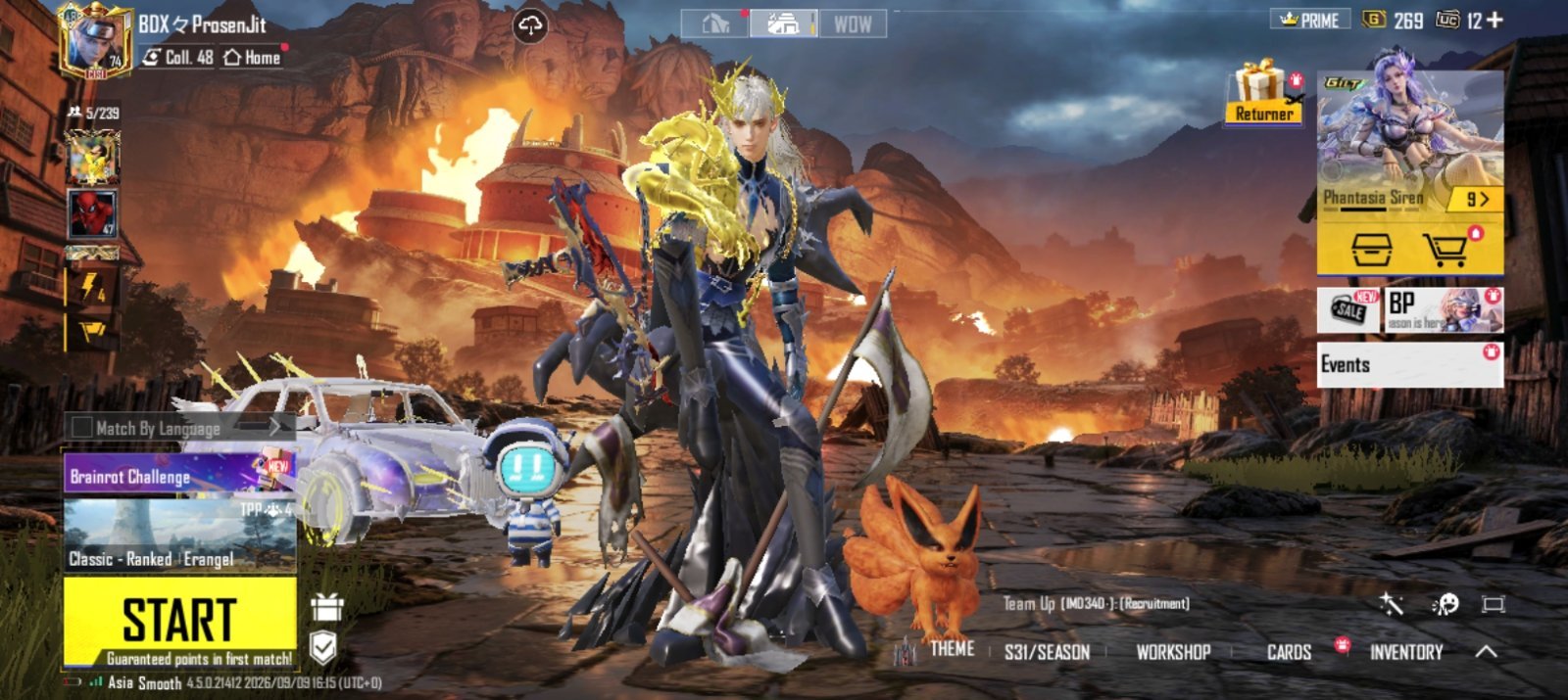 Honor full set-S8 Conqueror ID — M4 Glacier Lv.4, AUG Max, Lv.3 X-Suit