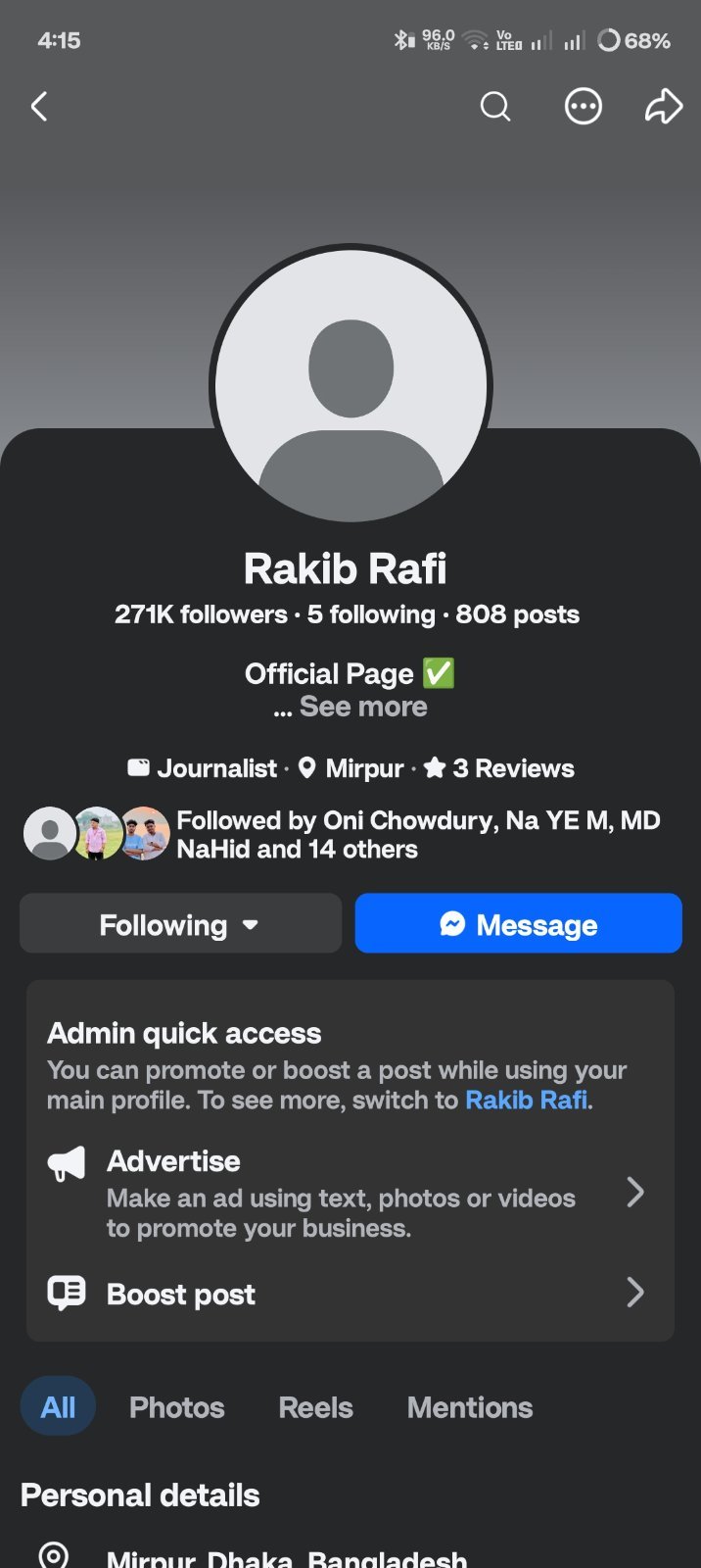 News Media Facebook page.