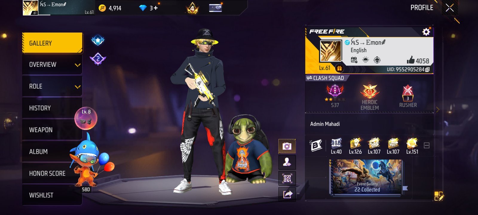 Free fire new id