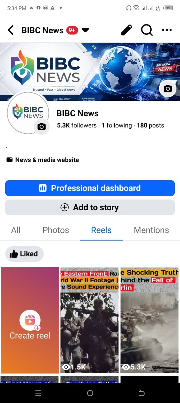 5.3k Facebook  মনিটাইজড পেইজ