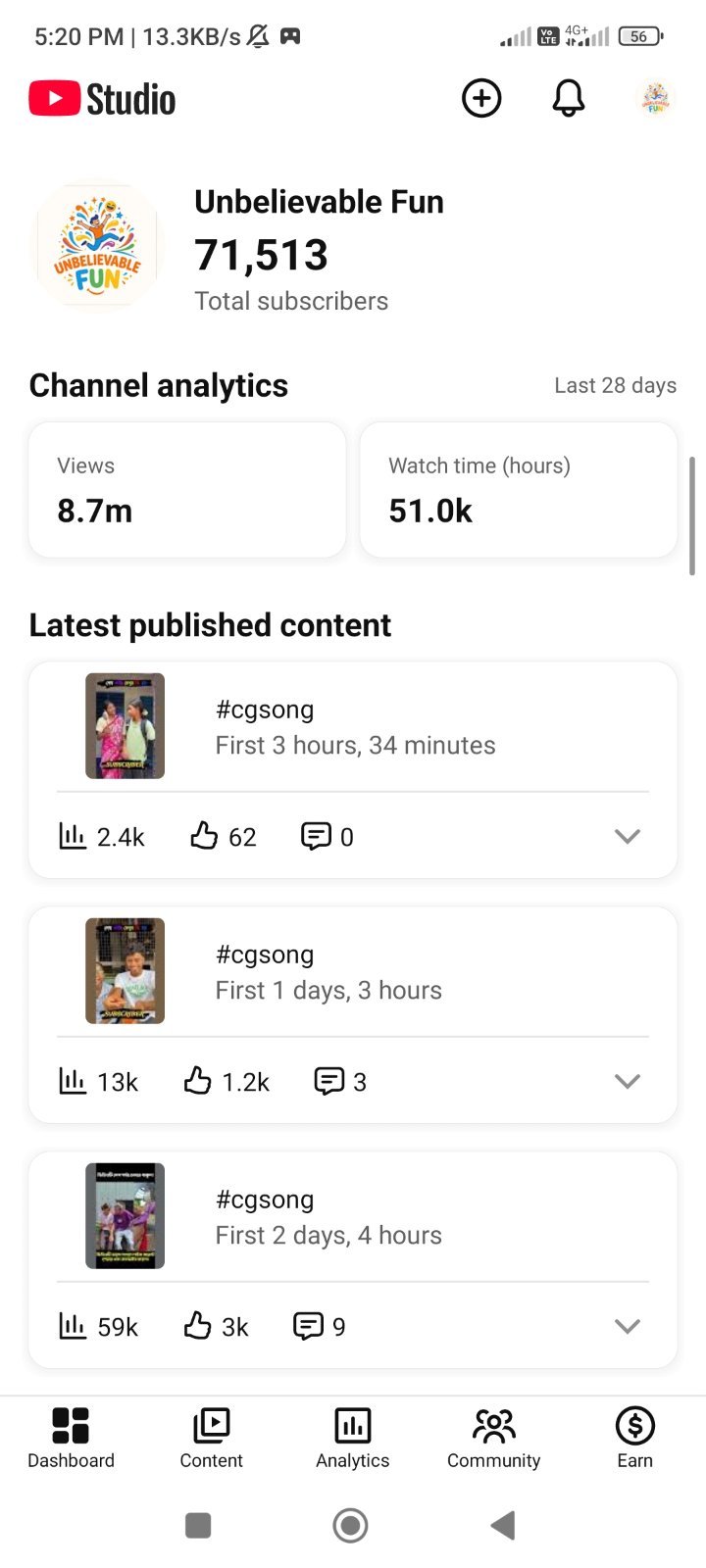 ✅71K+ Subscriber High Reach🔥Non-Monetize YouTube Channel