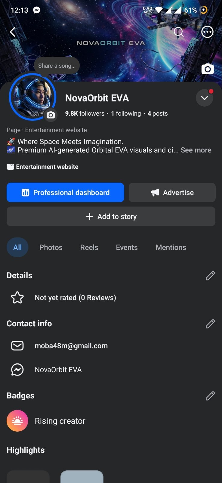 Facebook page for sell