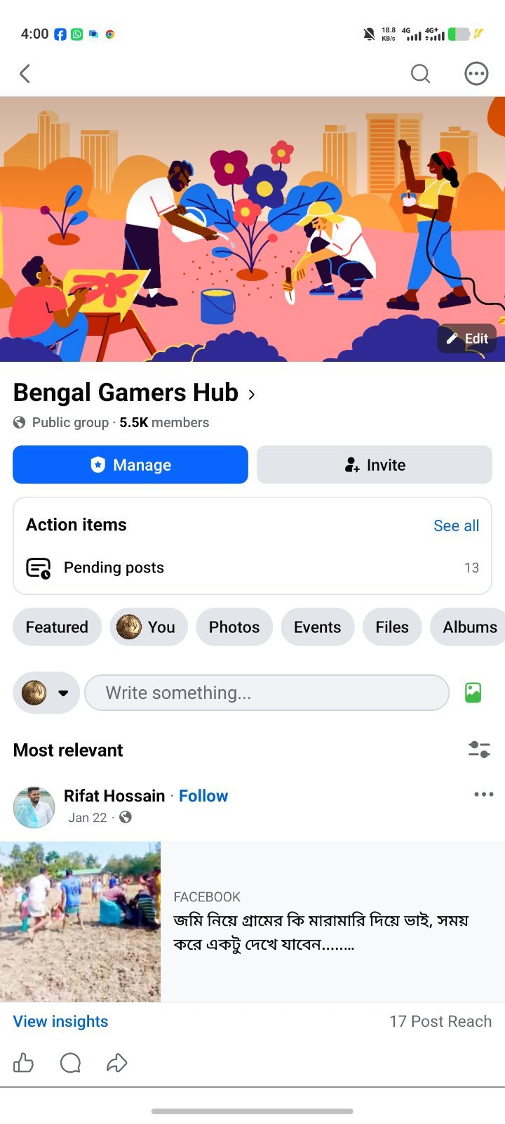 Facebook Group 5.5k non active