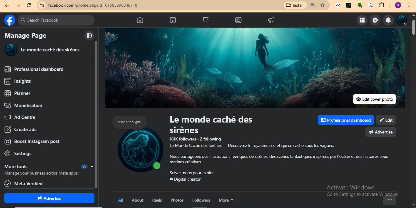🔥161K Followers Facebook Page - Le monde caché des sirènes