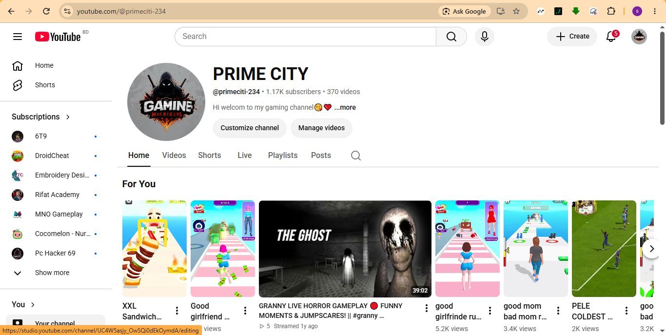 PRIME CITY — 1.1K Subscribers, 940K+ Lifetime Views
