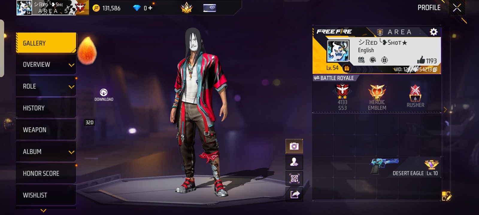 Free firee id