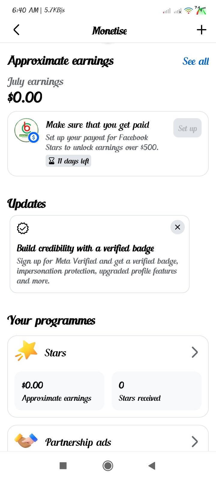 Page sell 1.3k follower Monetize Account