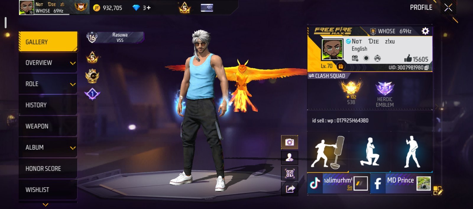 Free fire account prime level 5
