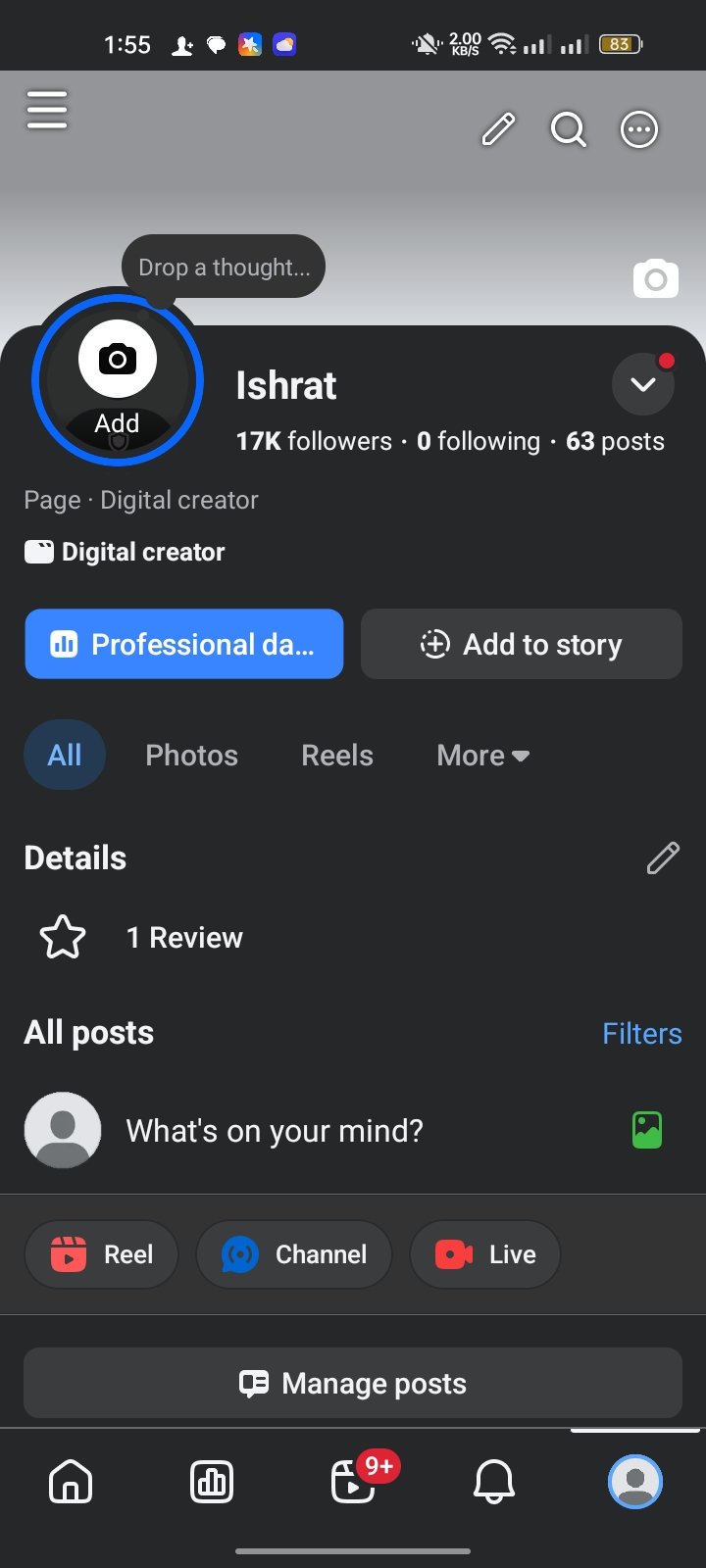 Facebook page