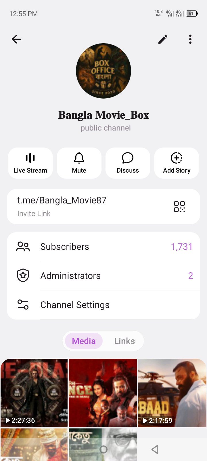 Telegram Movie Channel Sell