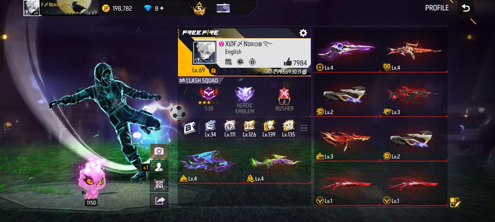 Free Fire account for sell