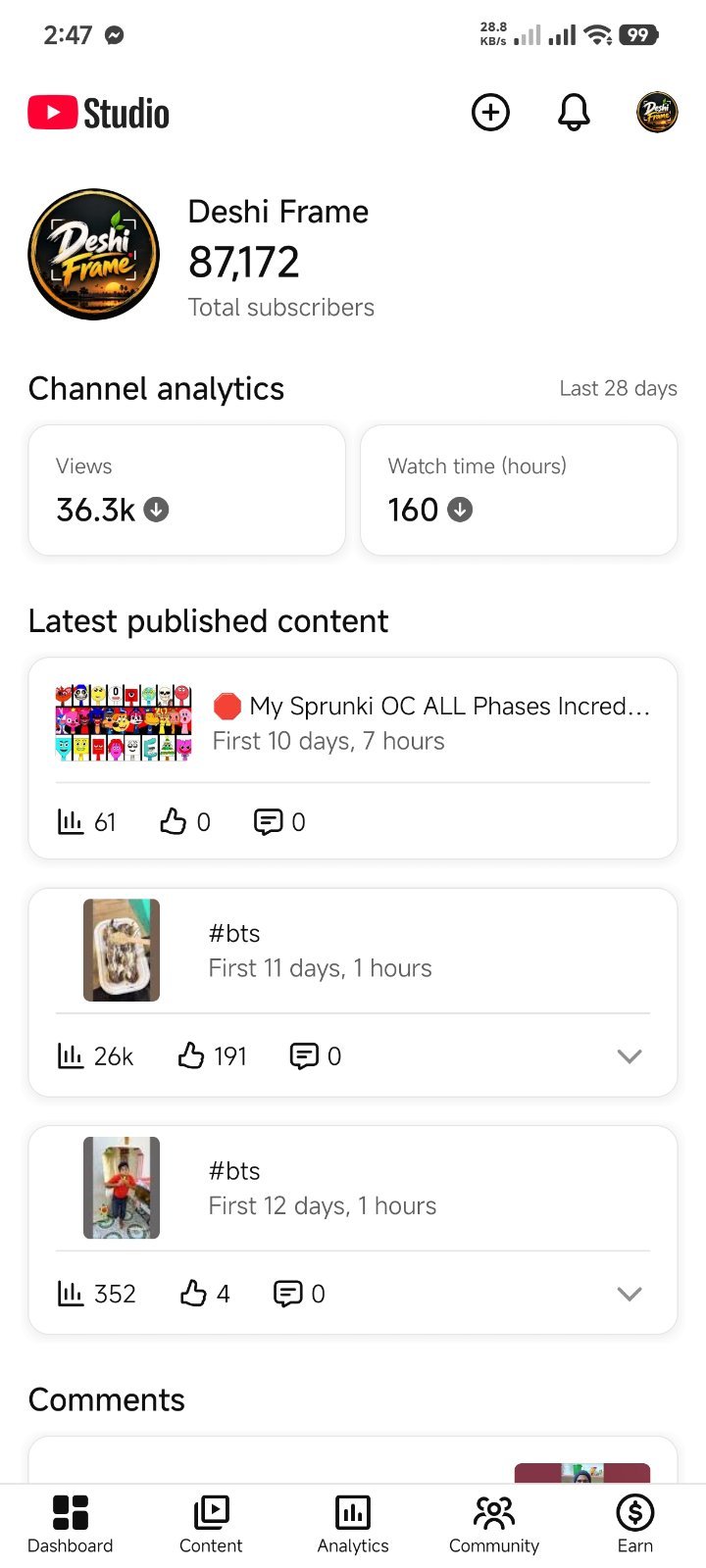 87k Subscriber Channel Sell