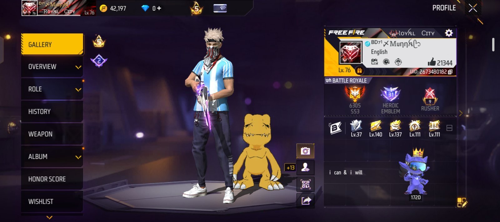 Old Free Fire Account For Sale