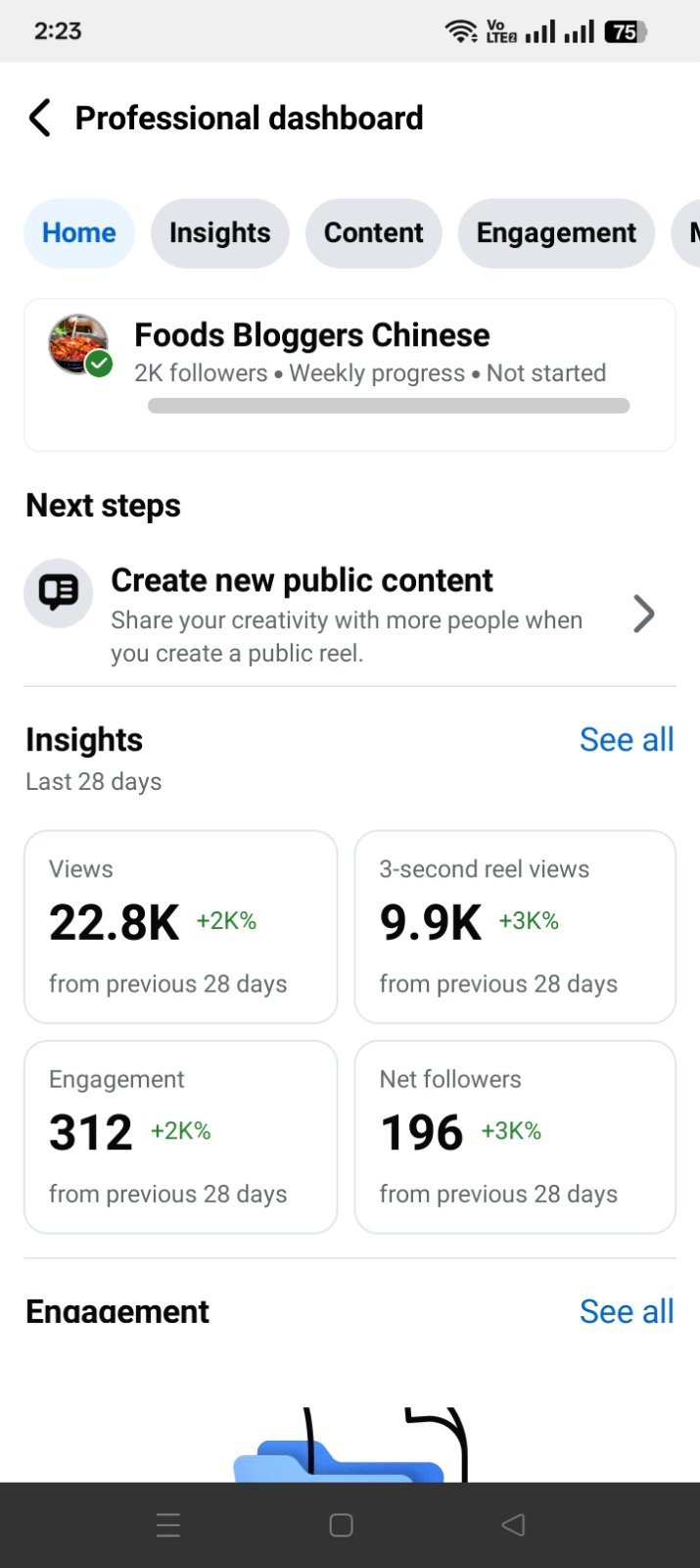 Facebook profile -2k follower