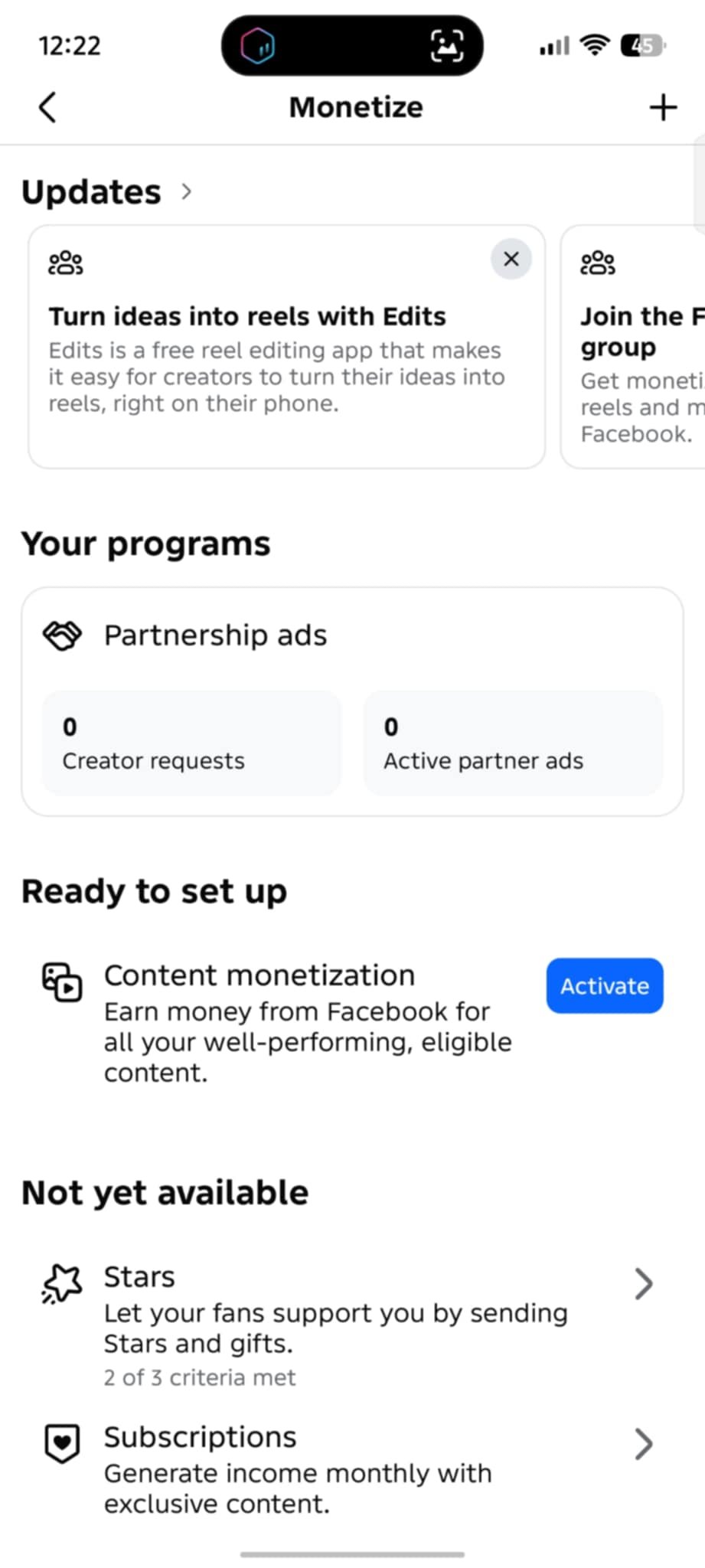 Cm setup page available