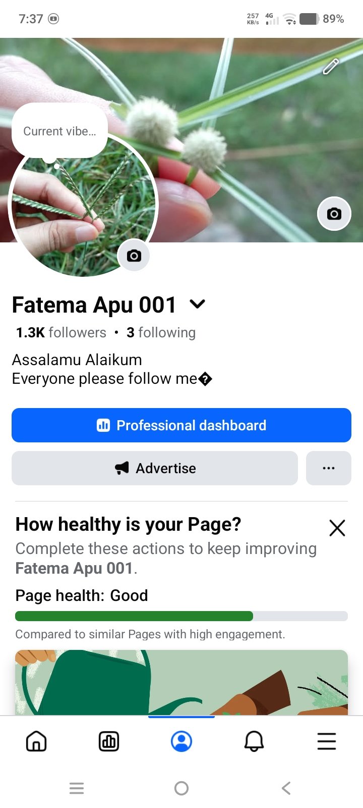 1.3K Followers Facebook Page for Sale | Personal Used | Fresh Page