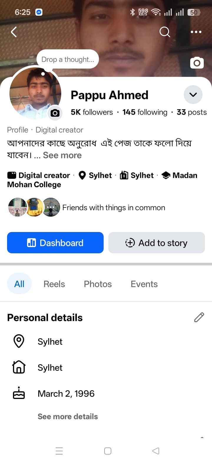 Facebook 5 k follower