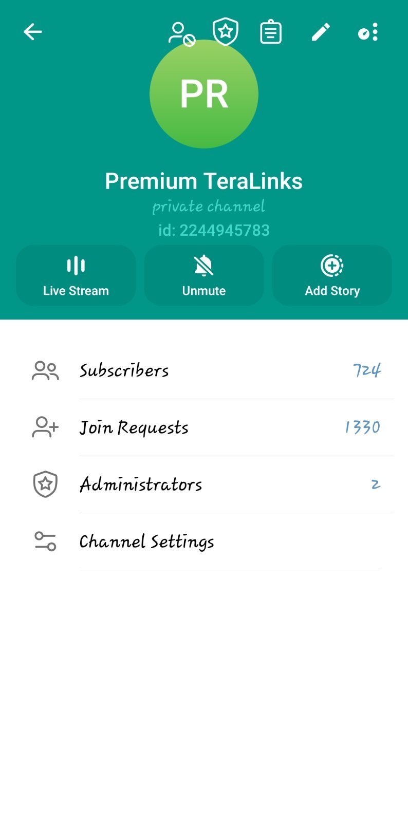 Private Terabox active channel