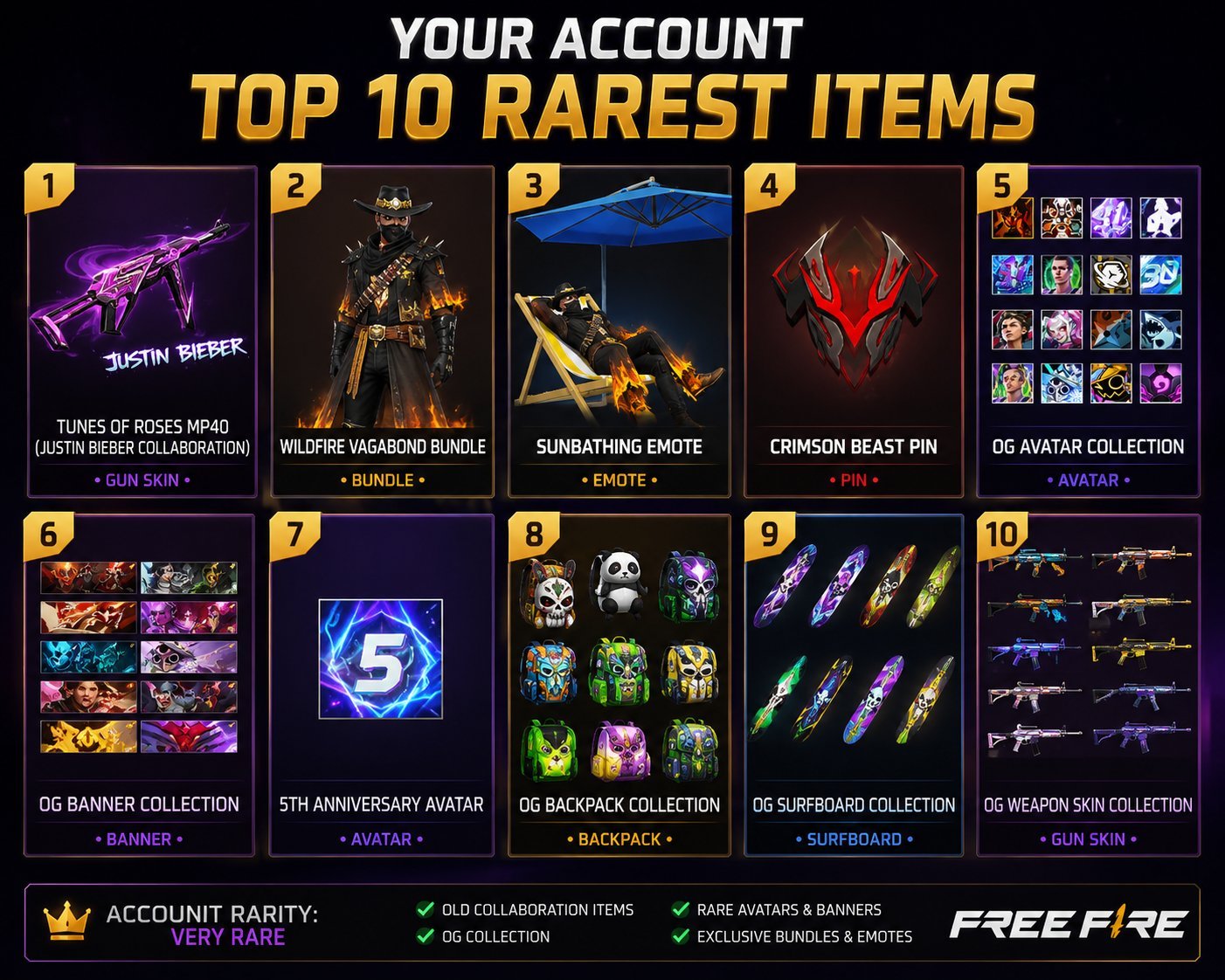 Free fire account sale