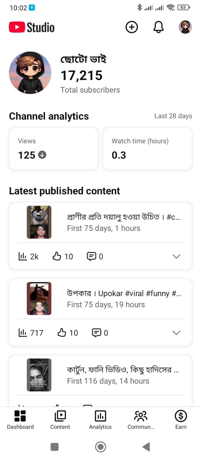 ইউটিউব চ্যানেল সাবস্ক্রাইব 17k