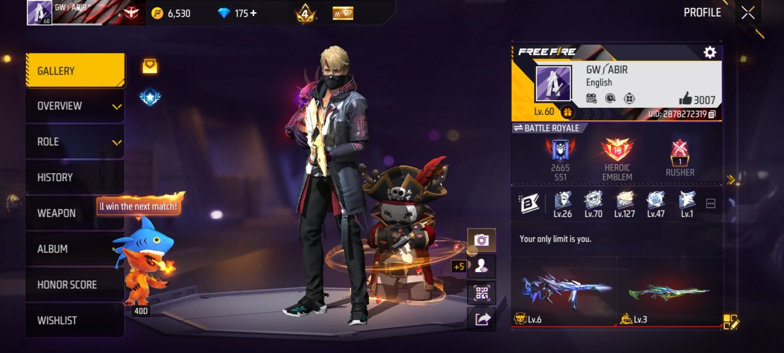 Free fire account UID - 2878272319