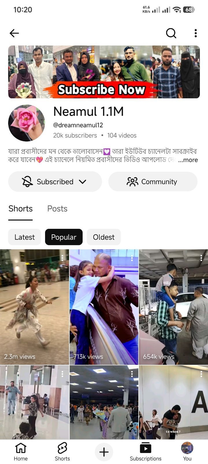 20k Subscribers Channel