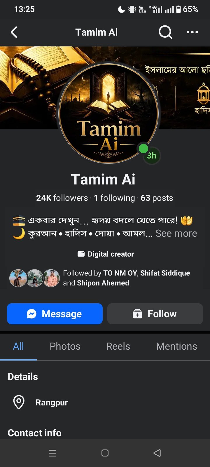 Facebook page