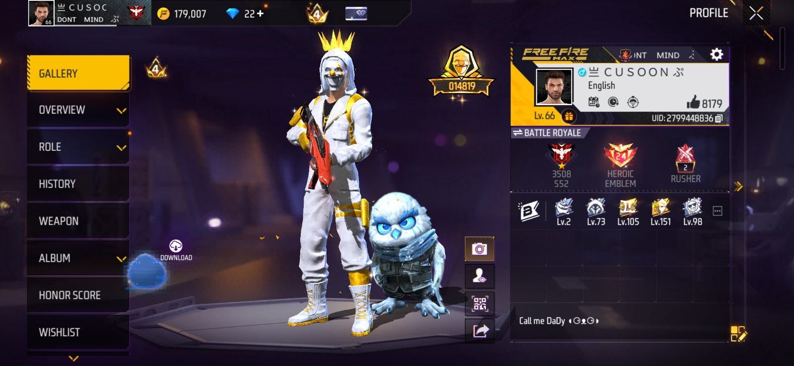 Free Fire Account for sale