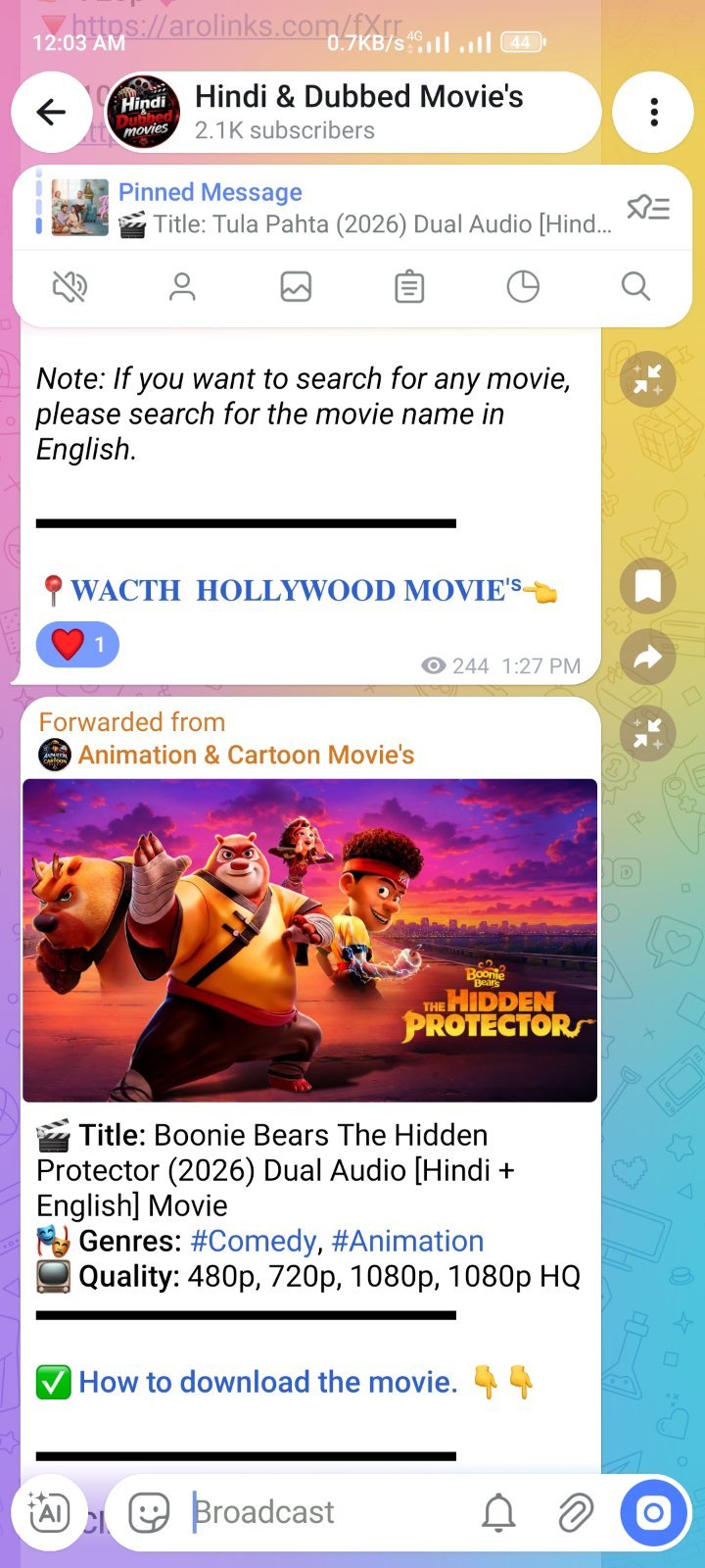 2.1K Subscriber Telegram Private Channel