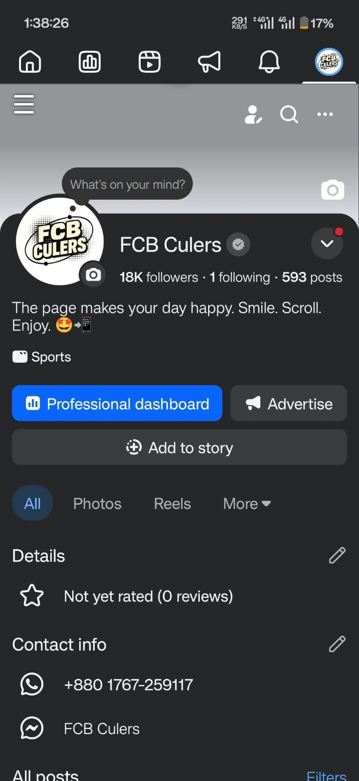 🚨 FACEBOOK PAGE FOR SALE 🚨 🔵🔴 FCB Culers ⚽ FC Barcelona / Football-based pag