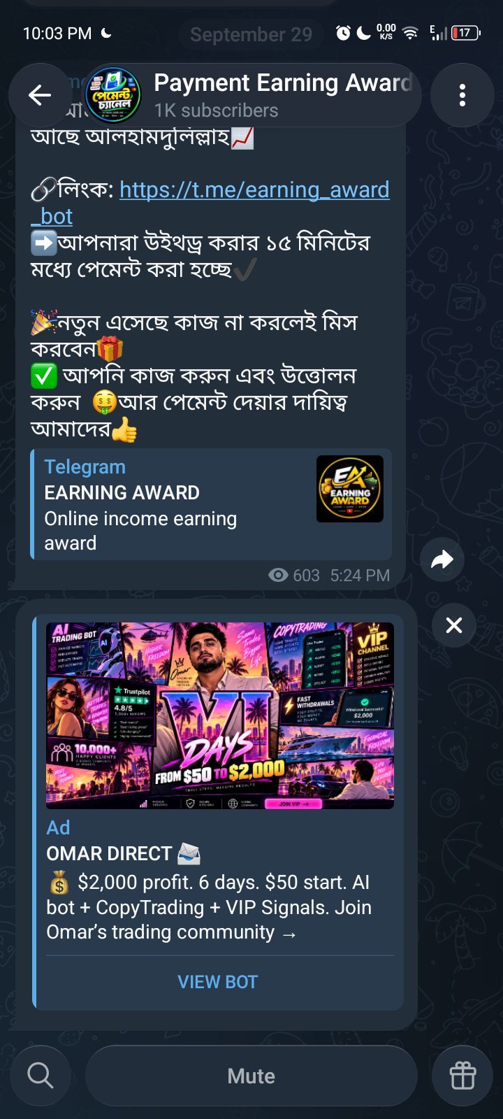 1k+ Subscribe Telegram channel monetization on