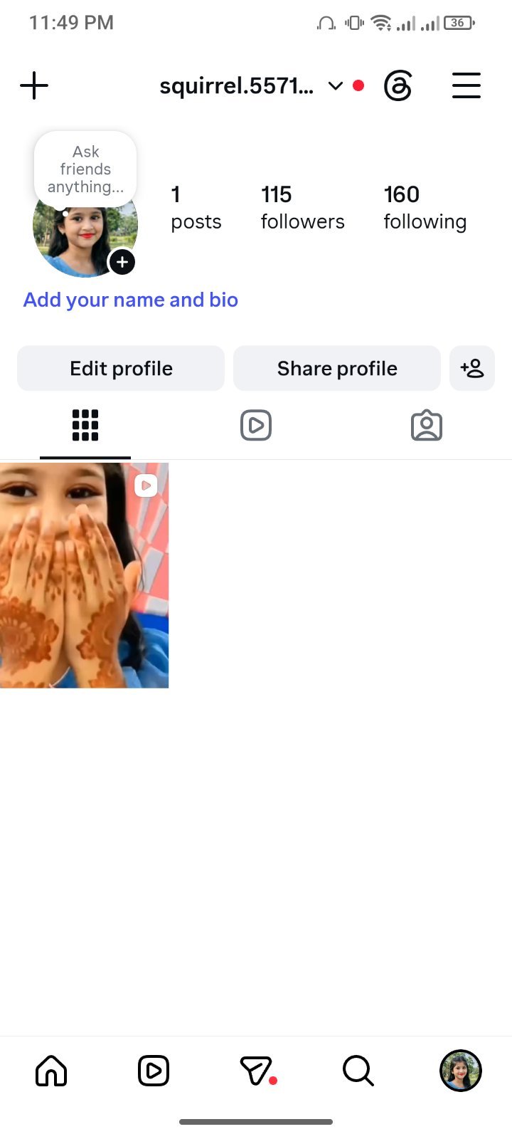 instagram আইডি বিক্রি হবে 115followers