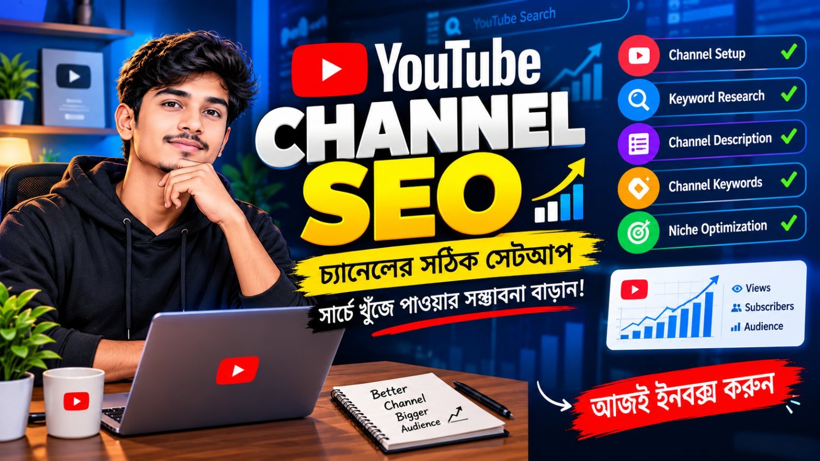 YouTube Channel SEO Service 🚀 | চ্যানেলের সঠিক SEO ও সেটআপ করুন