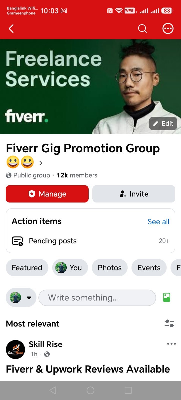 🔥 12K+ Members Fiverr Gig Promotion Facebook Group For Sale 🔥