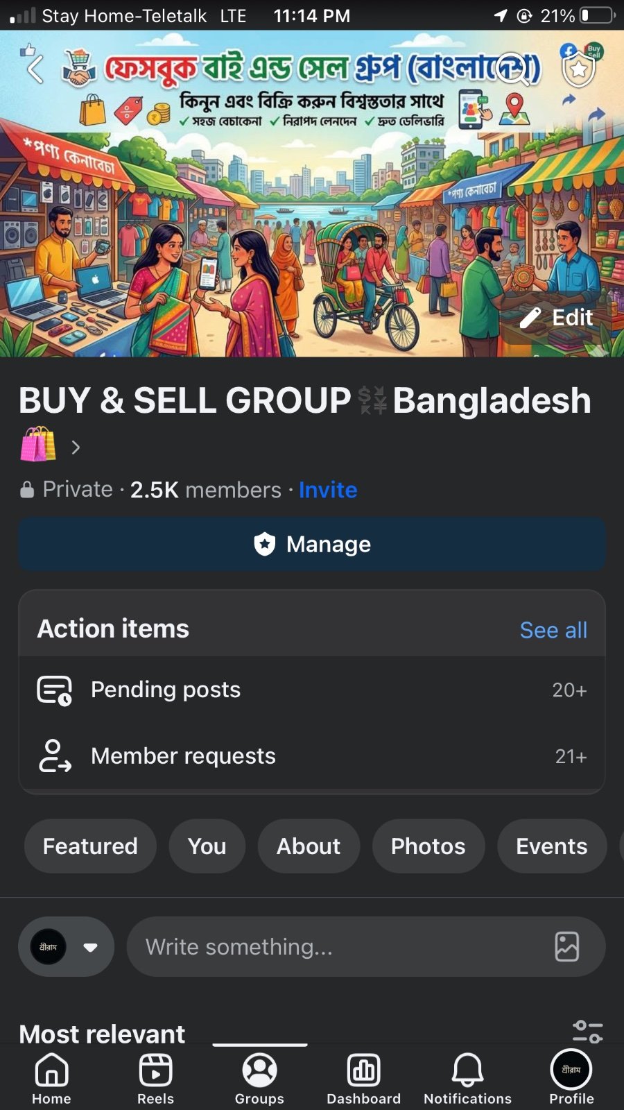 Buy and sell Facebook group 2.5k Members