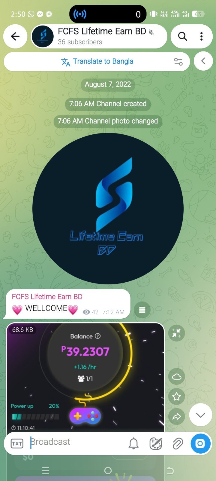 Old Public Telegram Channel (Created 2022) | Crypto & Earning Niche