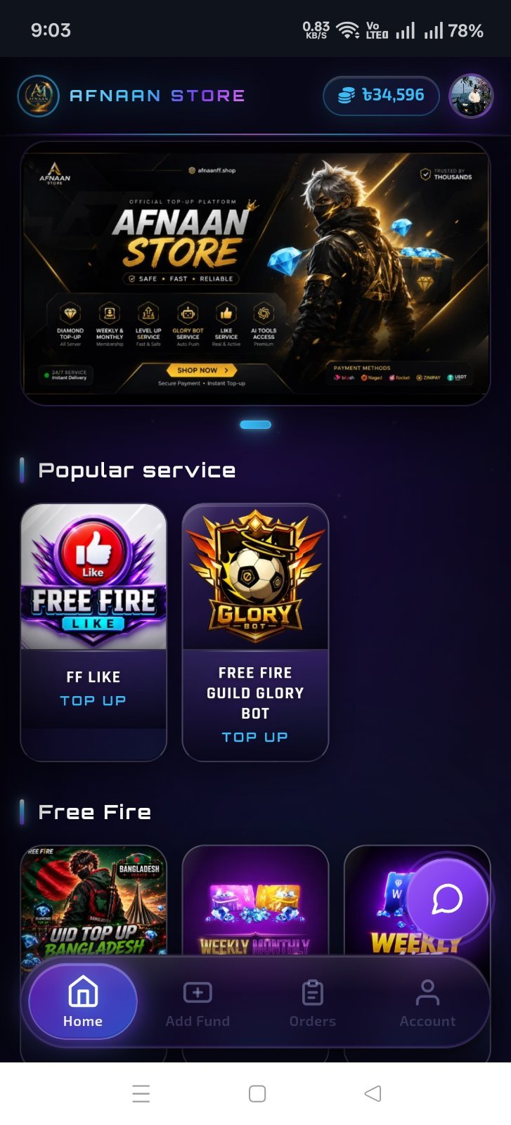 Premium Advanced Gaming Top-Up Website with Full Admin Panel