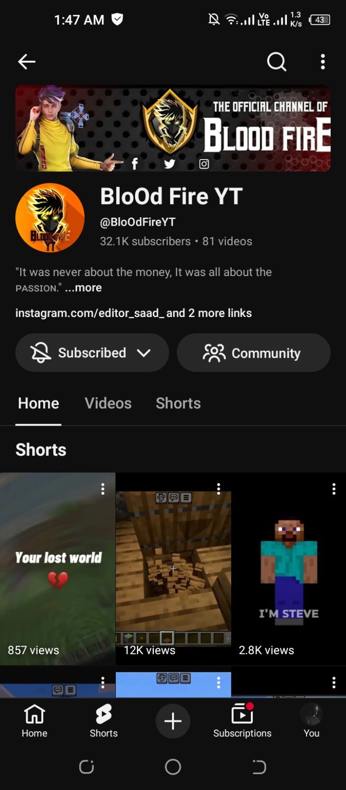 BloOd Fire YT - 30k+ Subs