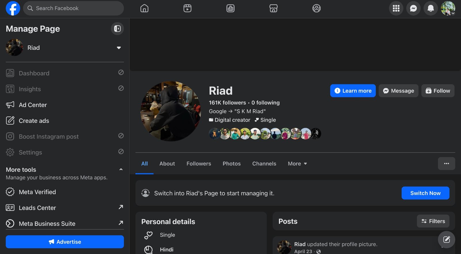 160k fb page