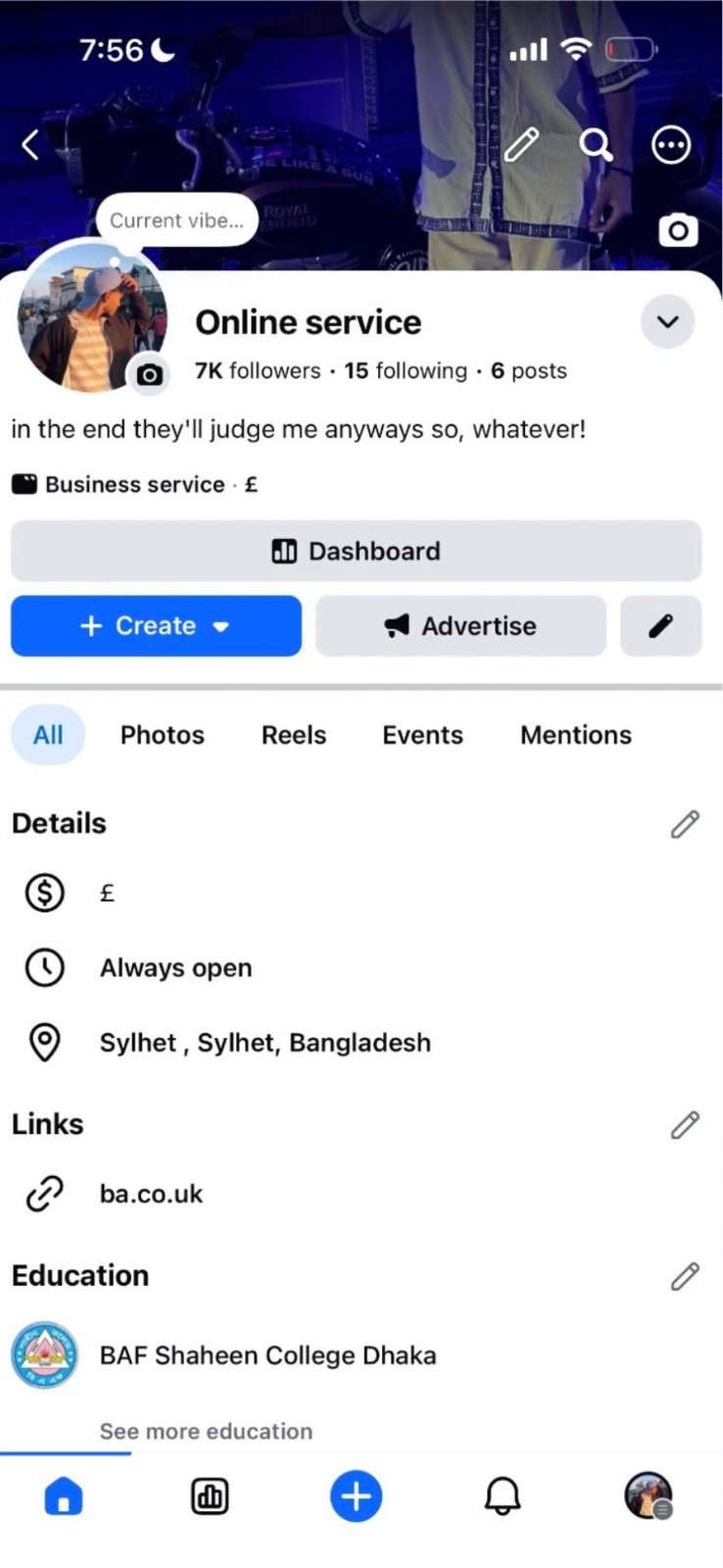 Facebook page