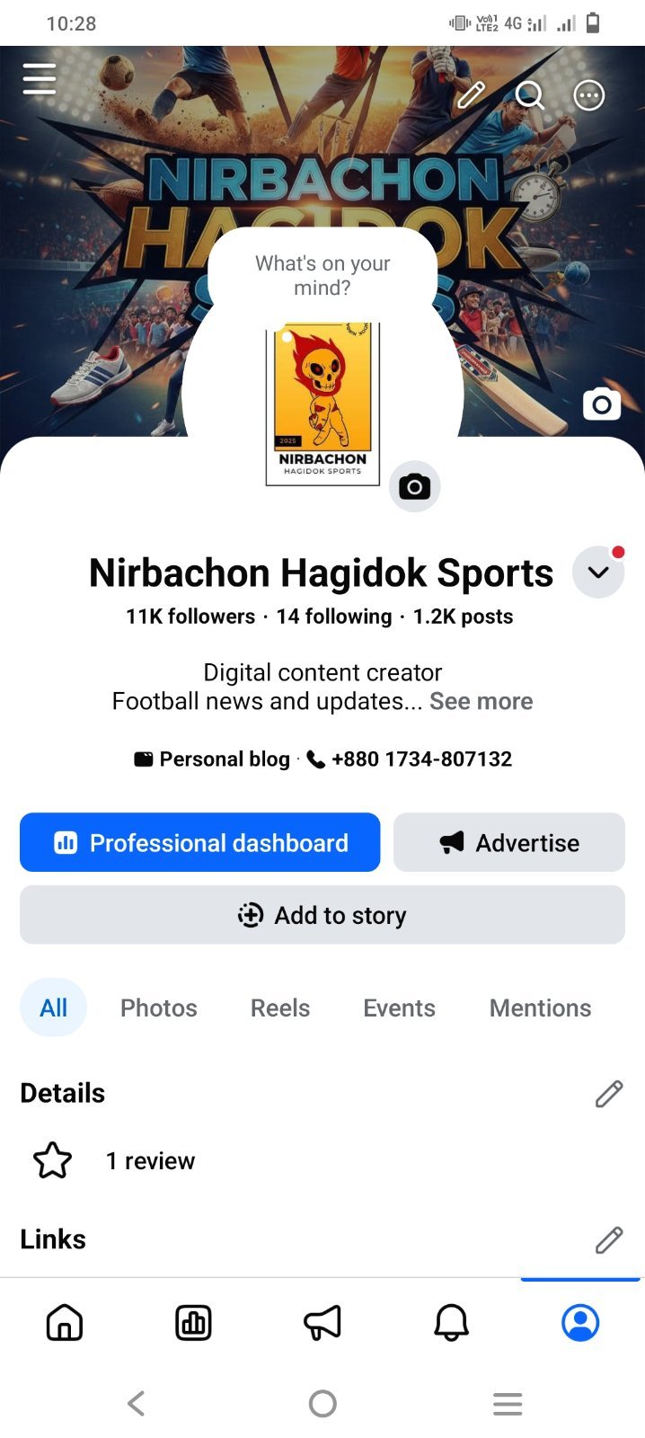 Facebook page 11k follower