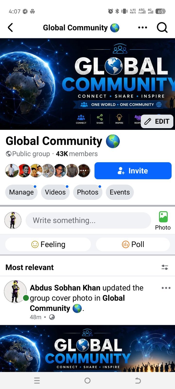 International Facebook Group Full Active -43 K Members