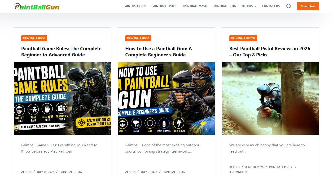 Amazon Affiliate Website - GetPantballGun.com