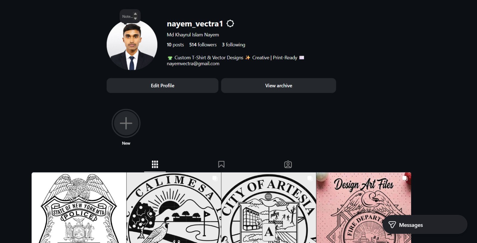 Instagram organic account