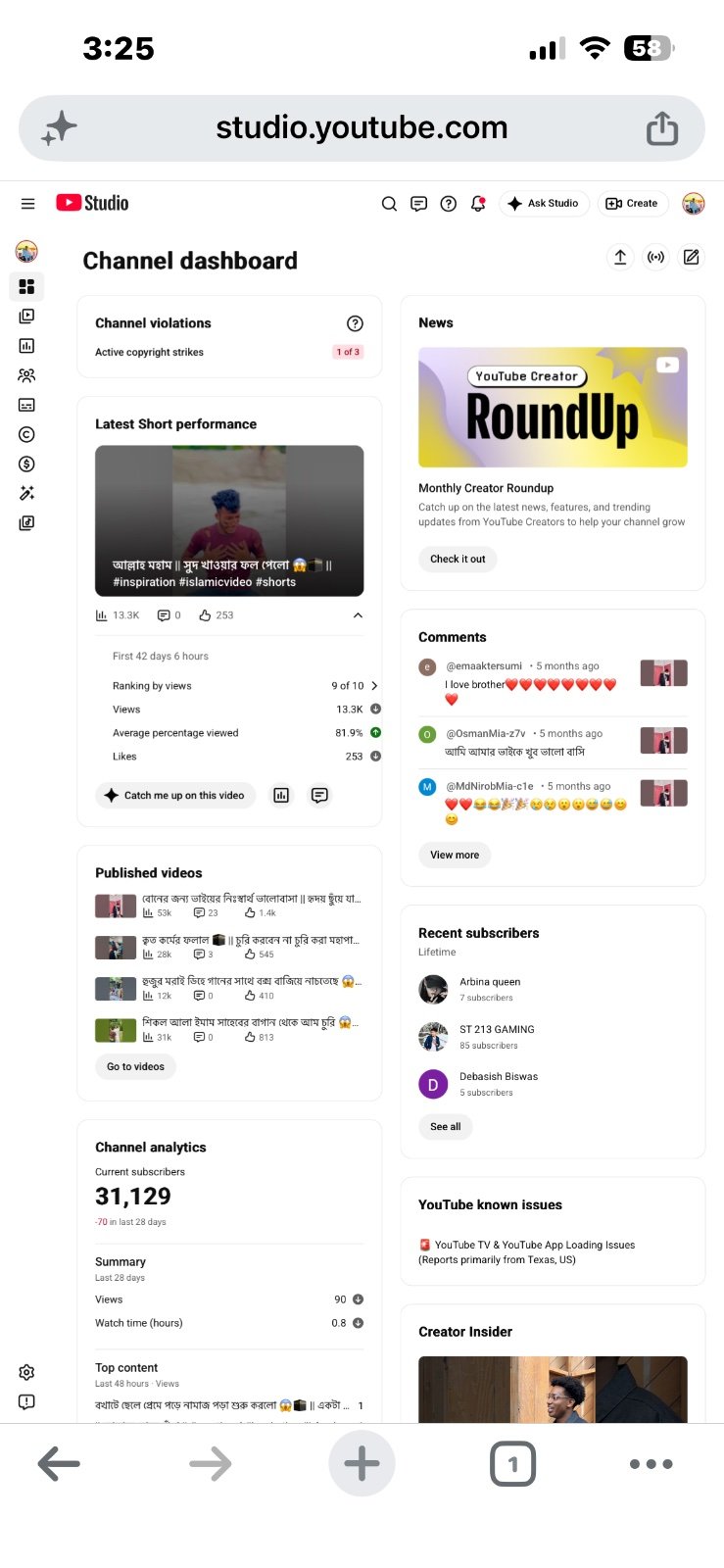 Youtube channel ' 31k subscribers ' non monetize